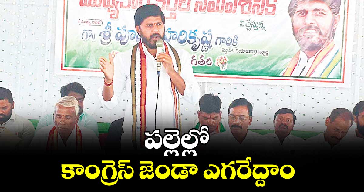  పల్లెల్లో కాంగ్రెస్ జెండా ఎగరేద్దాం  : హరికృష్ణ 