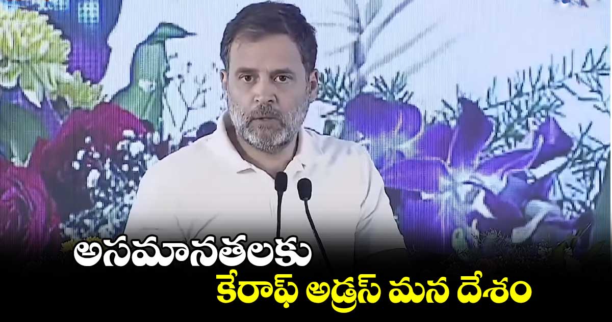 అసమానతలకు కేరాఫ్ అడ్రస్ మన దేశం: రాహుల్ గాంధీ