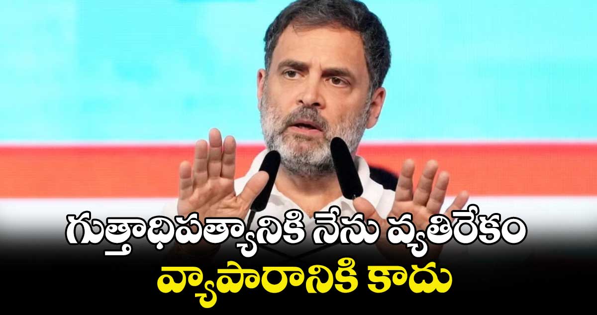 గుత్తాధిపత్యానికి నేను వ్యతిరేకం..వ్యాపారానికి కాదు: రాహుల్ గాంధీ 