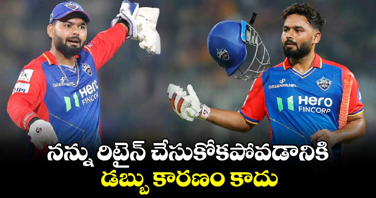 IPL Retention 2025: నన్ను రిటైన్ చేసుకోకపోవడానికి డబ్బు కారణం కాదు: రిషబ్ పంత్