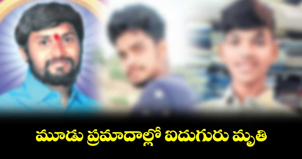 మూడు ప్రమాదాల్లో ఐదుగురు మృతి