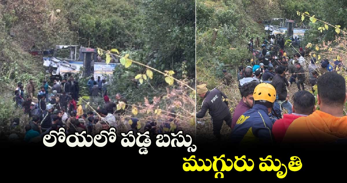 లోయలో పడ్డ బస్సు..ముగ్గురు మృతి