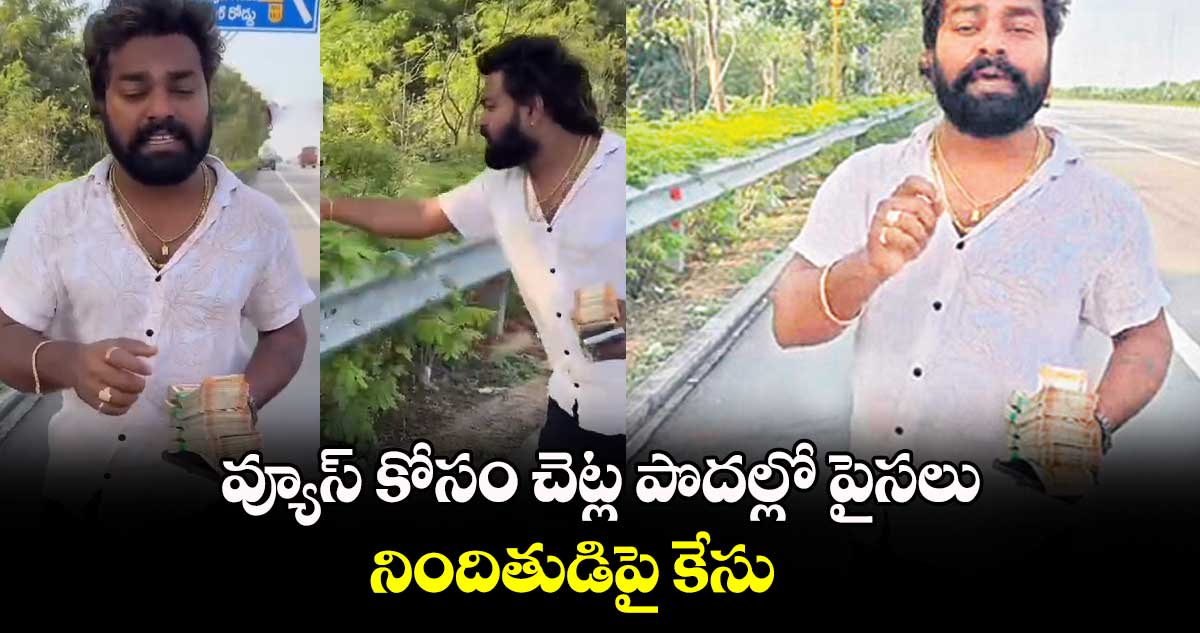 వ్యూస్​ కోసం చెట్ల పొదల్లో పైసలు.. నిందితుడిపై కేసు