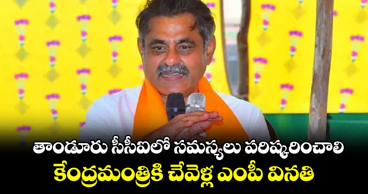 తాండూరు సీసీఐలో సమస్యలు పరిష్కరించాలి..కేంద్రమంత్రికి చేవెళ్ల ఎంపీ వినతి 