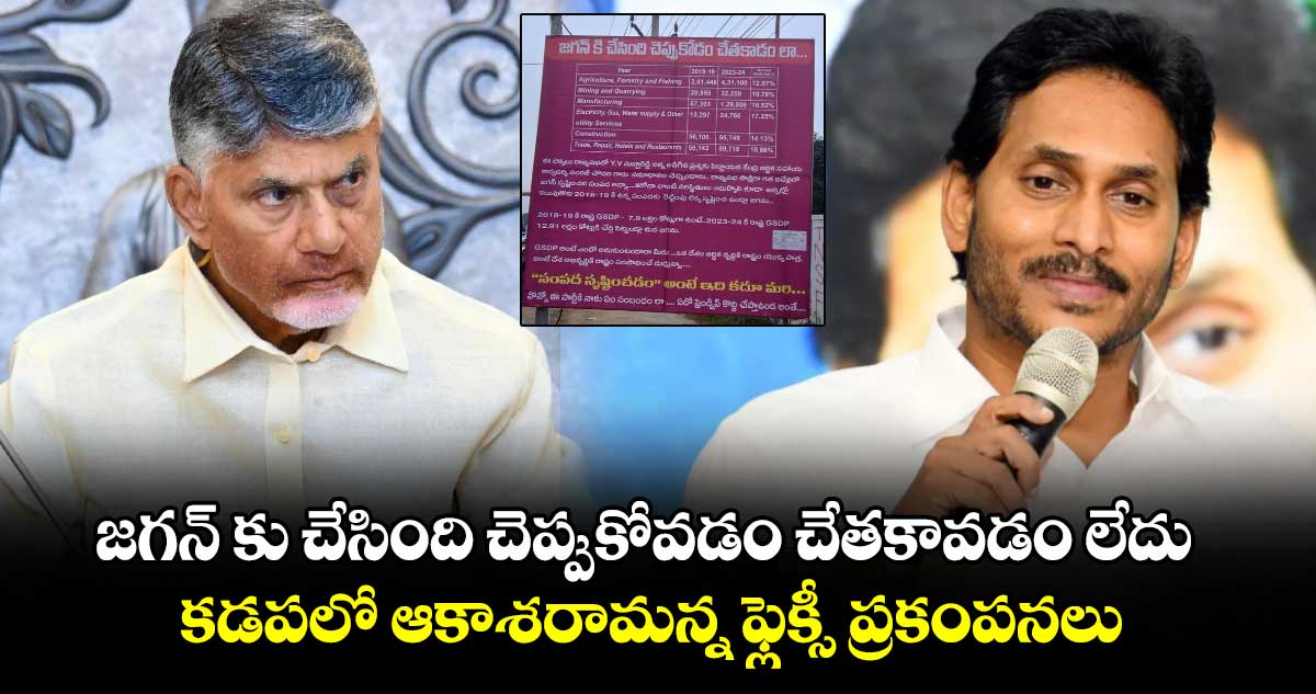 జగన్ కు చేసింది చెప్పుకోవడం చేతకావడం లేదు.. కడపలో ఆకాశరామన్న ఫ్లెక్సీ ప్రకంపనలు 