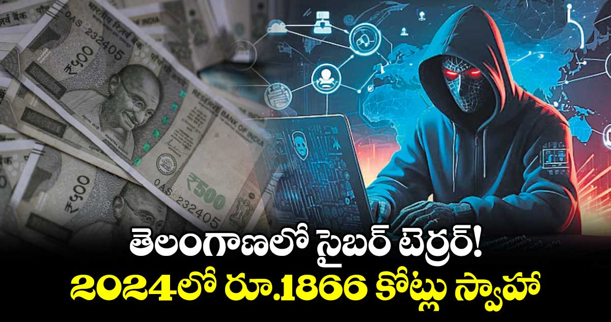 తెలంగాణలో సైబర్ టెర్రర్! ..2024లో రూ.1866 కోట్లు స్వాహా