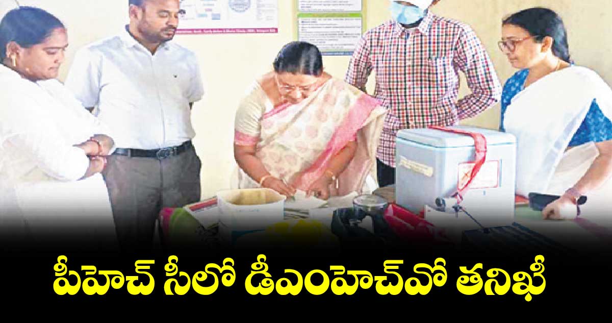 పీహెచ్ సీలో డీఎంహెచ్​వో తనిఖీ