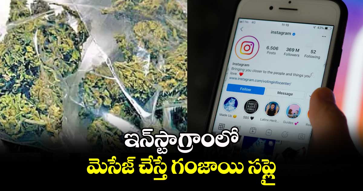 ఇన్‌‌‌‌స్టాగ్రాంలో మెసేజ్ చేస్తే గంజాయి సప్లై
