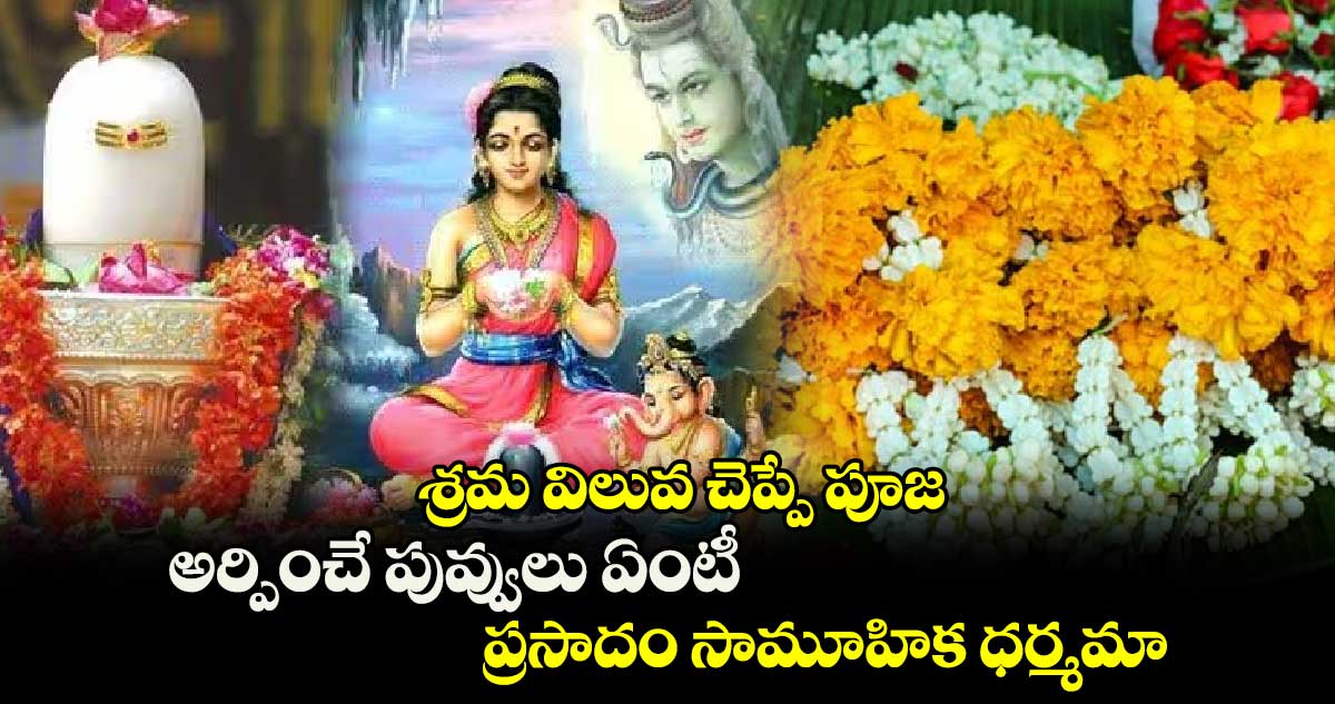 ఆధ్యాత్మికం : శ్రమ విలువ చెప్పే పూజ.. అర్పించే పువ్వులు ఏంటీ.. ప్రసాదం సామూహిక ధర్మమా..