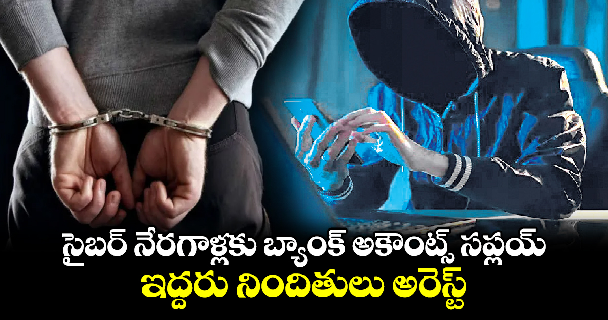 సైబర్ నేరగాళ్లకు బ్యాంక్ అకౌంట్స్ సప్లయ్.. ఇద్దరు నిందితులు అరెస్ట్