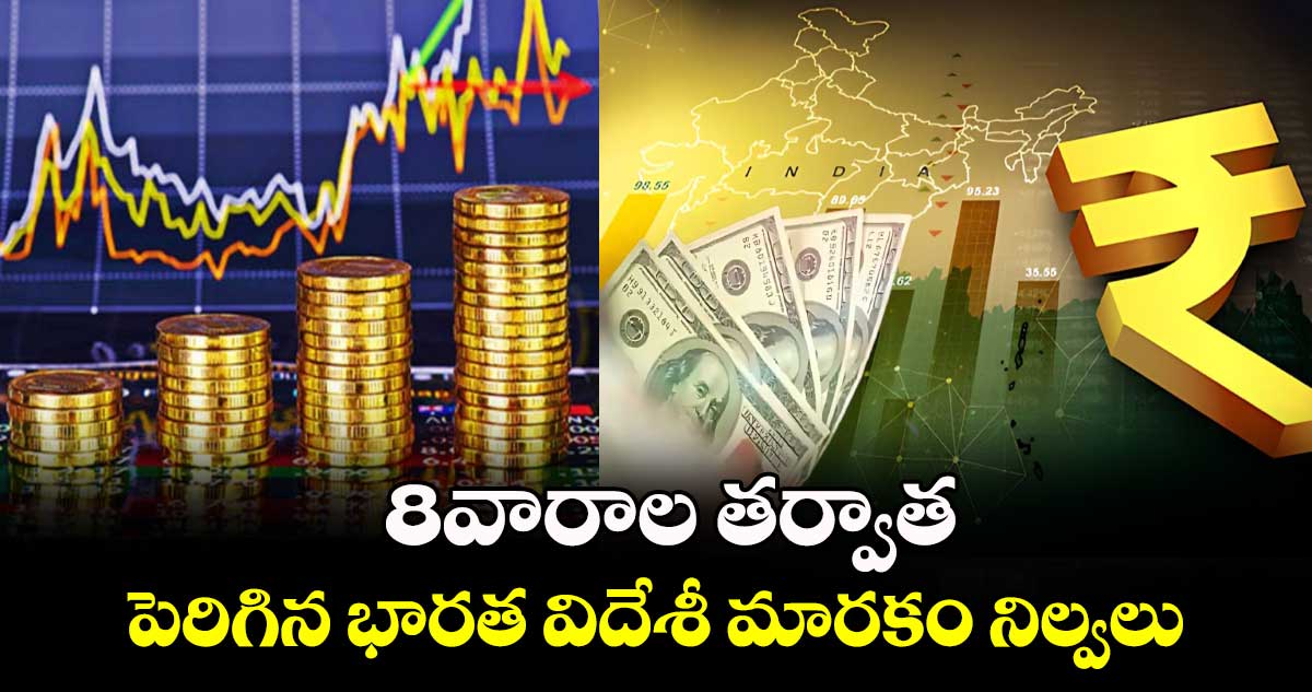 Indias Forex Reserves:8వారాల తర్వాత.. పెరిగిన భారత విదేశీ మారకం నిల్వలు 