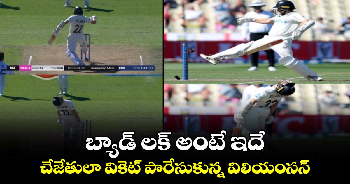 NZ vs ENG: బ్యాడ్ లక్ అంటే ఇదే: చేజేతులా వికెట్ పారేసుకున్న విలియంసన్