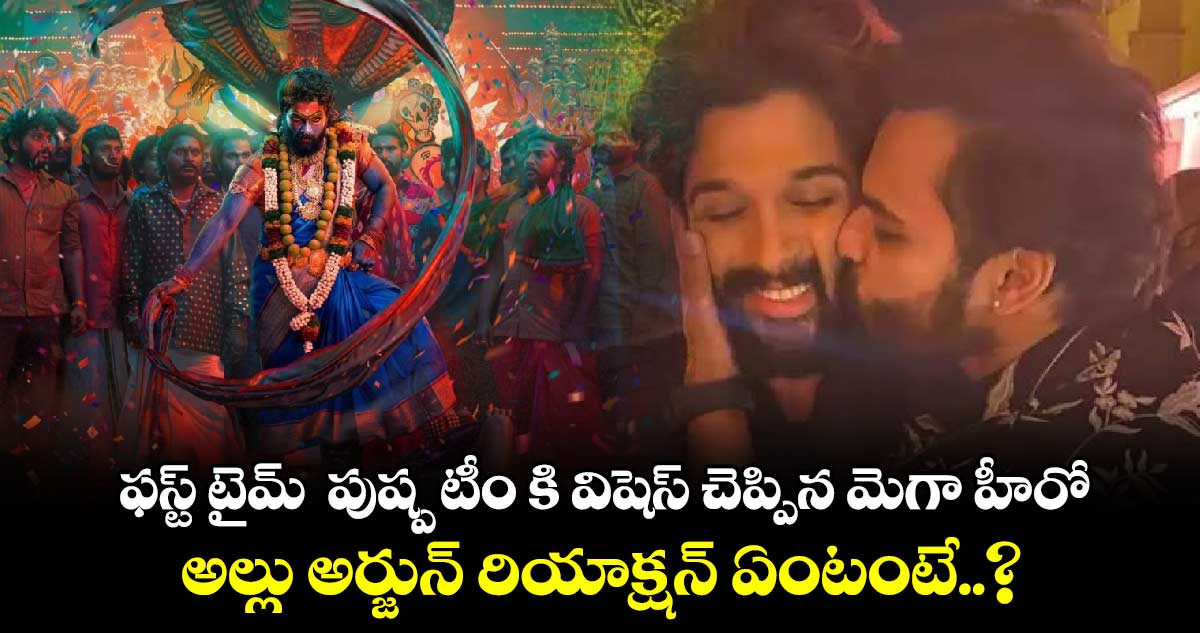 ఫస్ట్ టైమ్  పుష్ప టీం కి విషెస్ చెప్పిన మెగా హీరో.. అల్లు అర్జున్ రియాక్షన్ ఏంటంటే..?