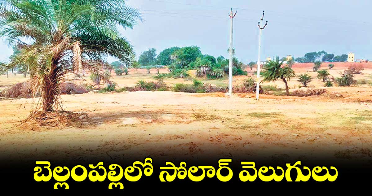 బెల్లంపల్లిలో  సోలార్​ వెలుగులు