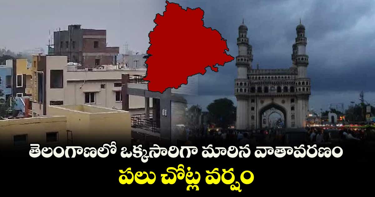 తెలంగాణలో ఒక్కసారిగా మారిన వాతావరణం.. పలు చోట్ల వర్షం