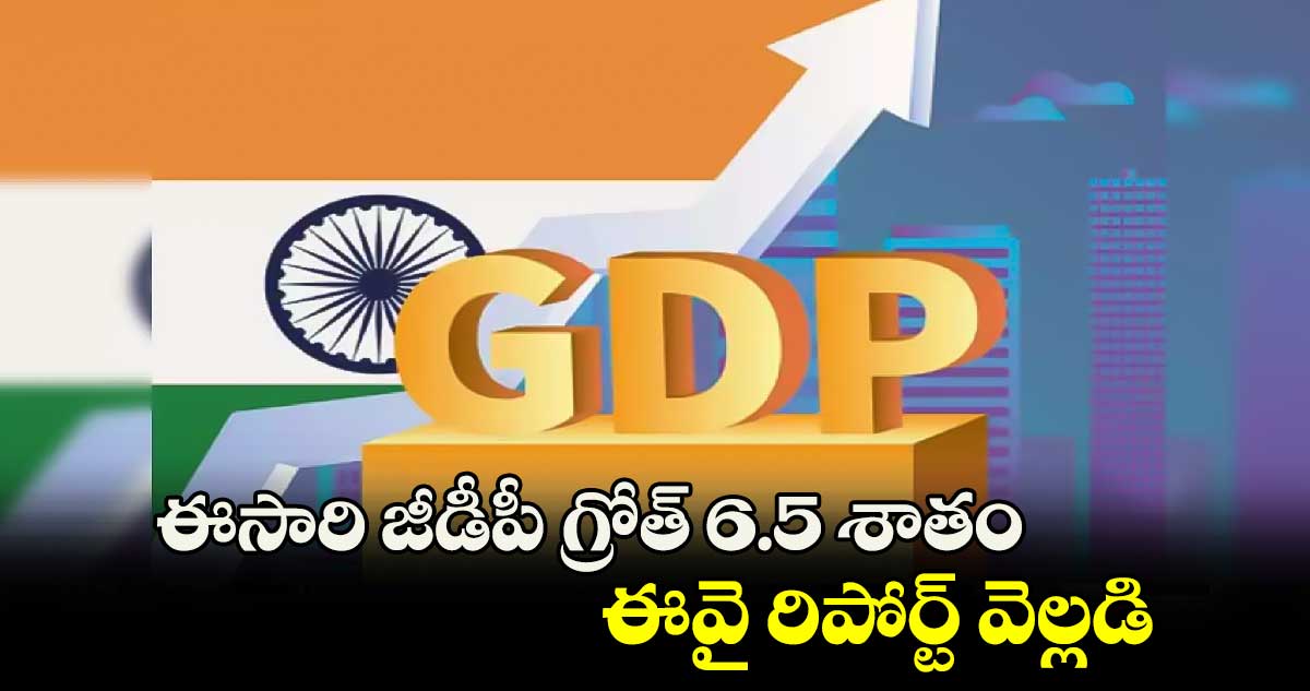 ఈసారి జీడీపీ గ్రోత్ 6.5 శాతం.. ఈవై రిపోర్ట్​ వెల్లడి