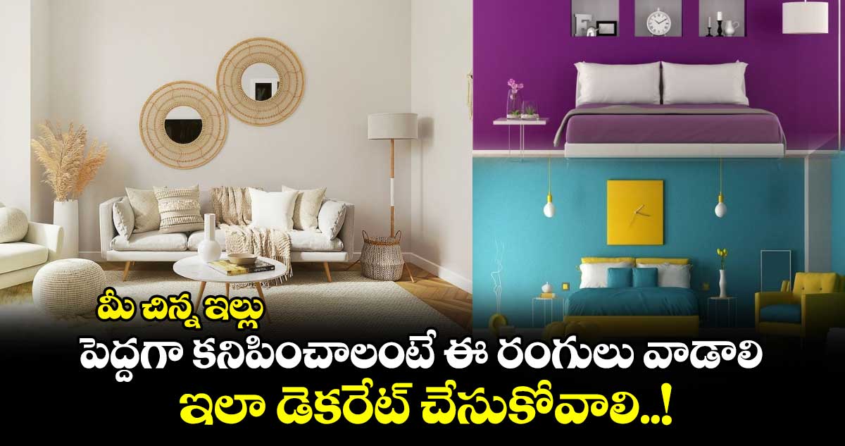 GOOD HOME : మీ చిన్న ఇల్లు.. పెద్దగా కనిపించాలంటే ఈ రంగులు వాడాలి.. ఇలా డెకరేట్ చేసుకోవాలి..!