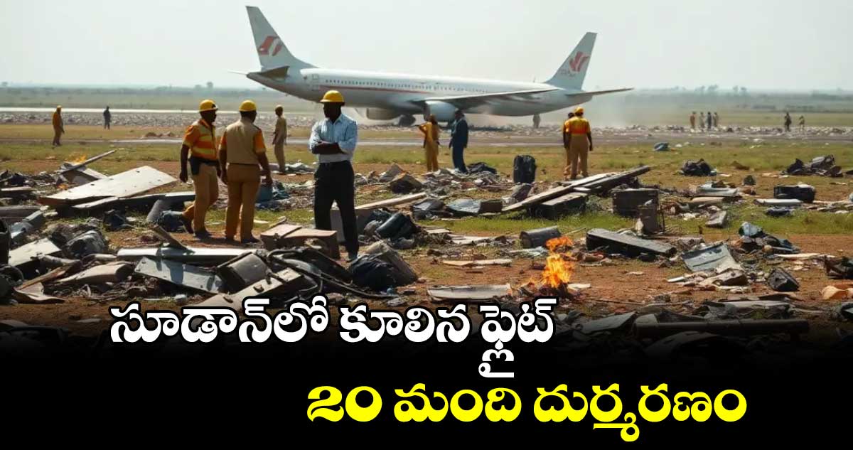 సూడాన్⁬లో  కూలిన ఫ్లైట్​20 మంది దుర్మరణం