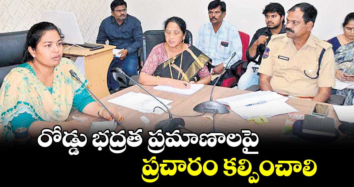 రోడ్డు భద్రత ప్రమాణాలపై ప్రచారం కల్పించాలి : కలెక్టర్ శ్రీజ