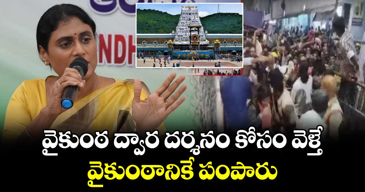 వైకుంఠ ద్వార దర్శనం కోసం వెళ్తే వైకుంఠానికే పంపారు.: వైఎస్ షర్మిల