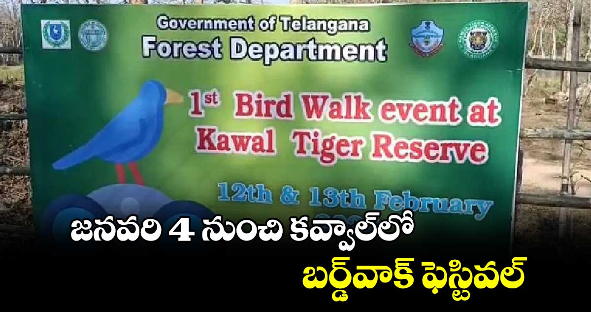 జనవరి 4 నుంచి కవ్వాల్‌‌లో బర్డ్‌‌వాక్‌‌ ఫెస్టివల్‌‌