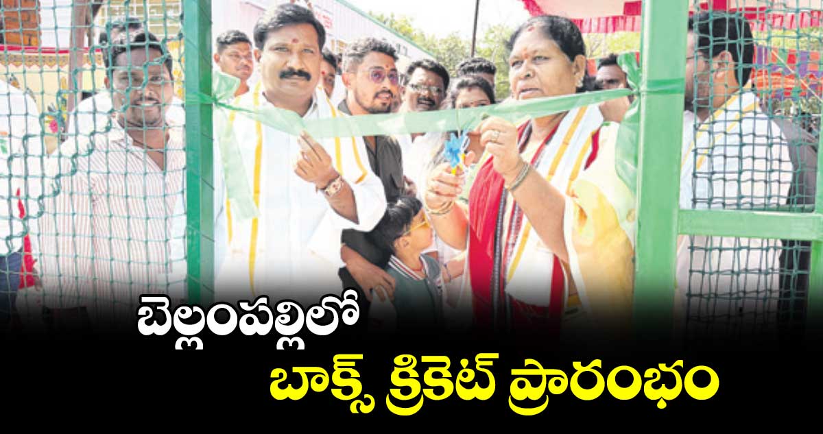 బెల్లంపల్లిలో బాక్స్ క్రికెట్‌ ప్రారంభం