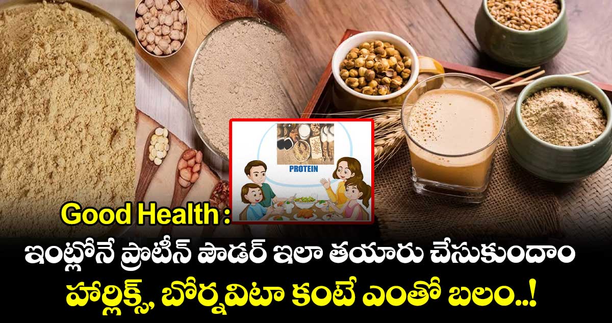 Good Health : ఇంట్లోనే ప్రొటీన్ పౌడర్ ఇలా తయారు చేసుకుందాం.. హార్లిక్స్, బోర్నవిటా కంటే ఎంతో బలం..!