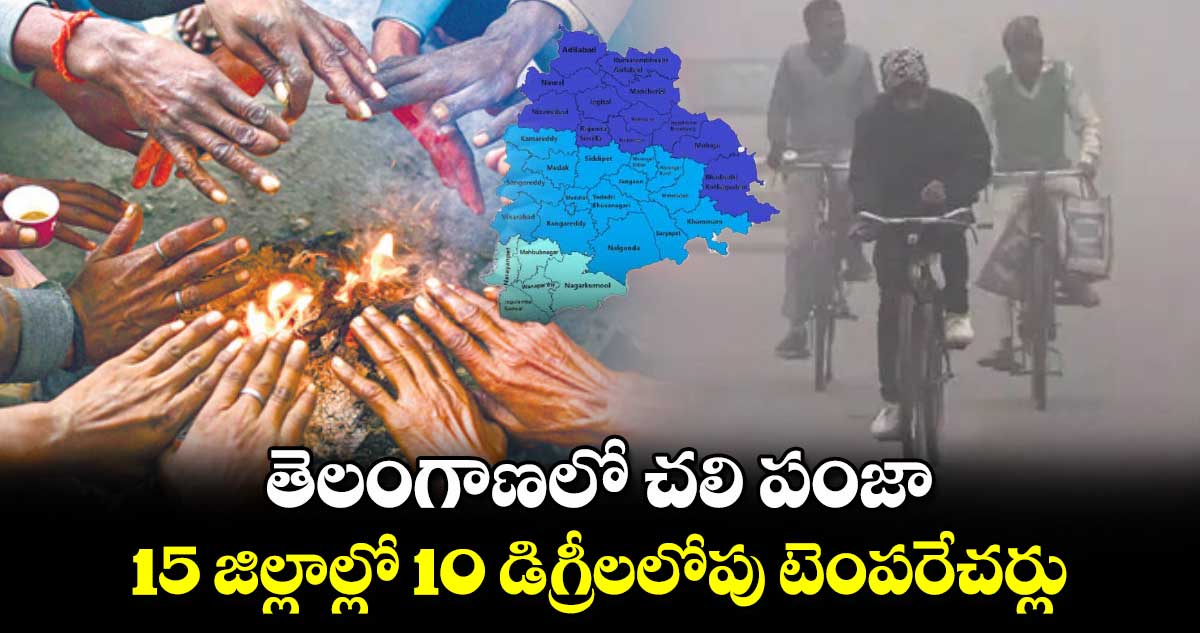 తెలంగాణలో చలి పంజా .. 15 జిల్లాల్లో 10 డిగ్రీలలోపు టెంపరేచర్లు