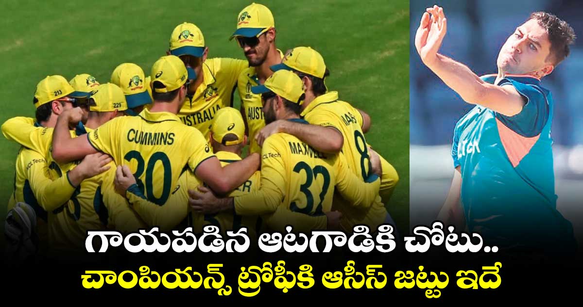 Champions Trophy: గాయపడిన ఆటగాడికి చోటు.. చాంపియన్స్ ట్రోఫీకి ఆసీస్‌ జట్టు ఇదే