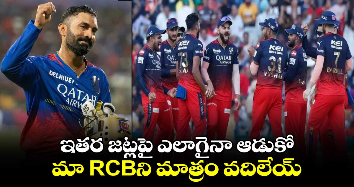 Dinesh Karthik: ఇతర జట్లపై ఎలాగైనా ఆడుకో.. మా RCBని మాత్రం వదిలేయ్: డీకే