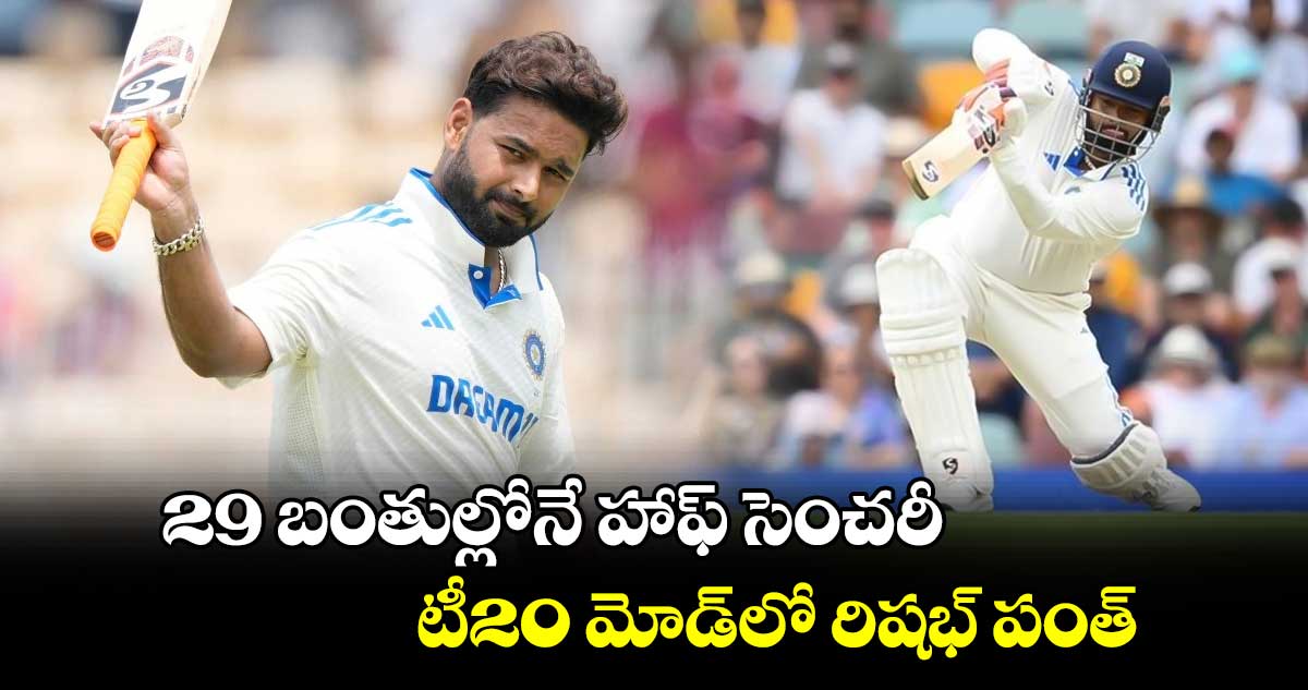 IND vs AUS: 29 బంతుల్లోనే హాఫ్ సెంచరీ.. టీ20 మోడ్‌లో రిషభ్ పంత్