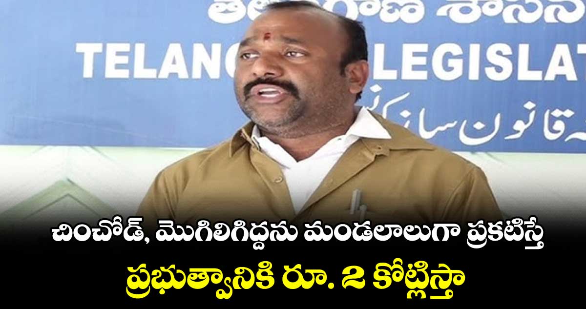 చించోడ్, మొగిలిగిద్దను మండలాలుగా ప్రకటిస్తే ప్రభుత్వానికి రూ. 2 కోట్లిస్తా : ఎమ్మెల్సీ నవీన్ కుమార్ రెడ్డి