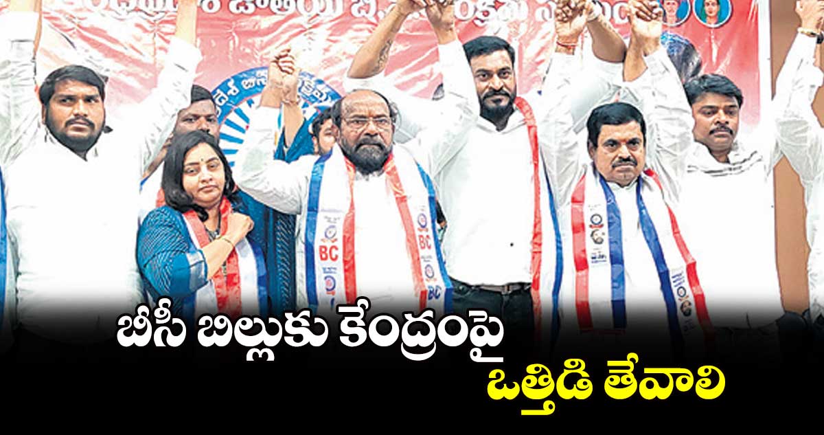 బీసీ బిల్లుకు కేంద్రంపై ఒత్తిడి తేవాలి: రాజ్యసభ సభ్యుడు ఆర్.కృష్ణయ్య