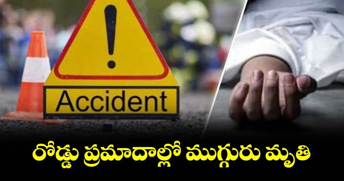 రోడ్డు ప్రమాదాల్లో ముగ్గురు మృతి