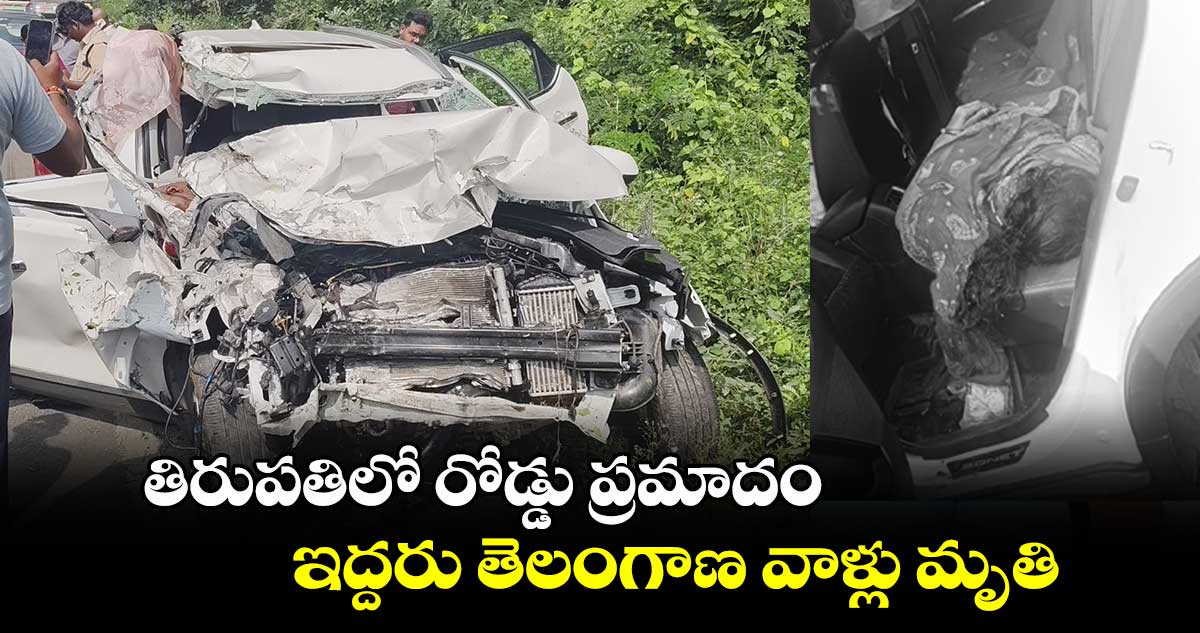 తిరుపతిలో రోడ్డు ప్రమాదం : ఇద్దరు తెలంగాణ వాళ్లు మృతి