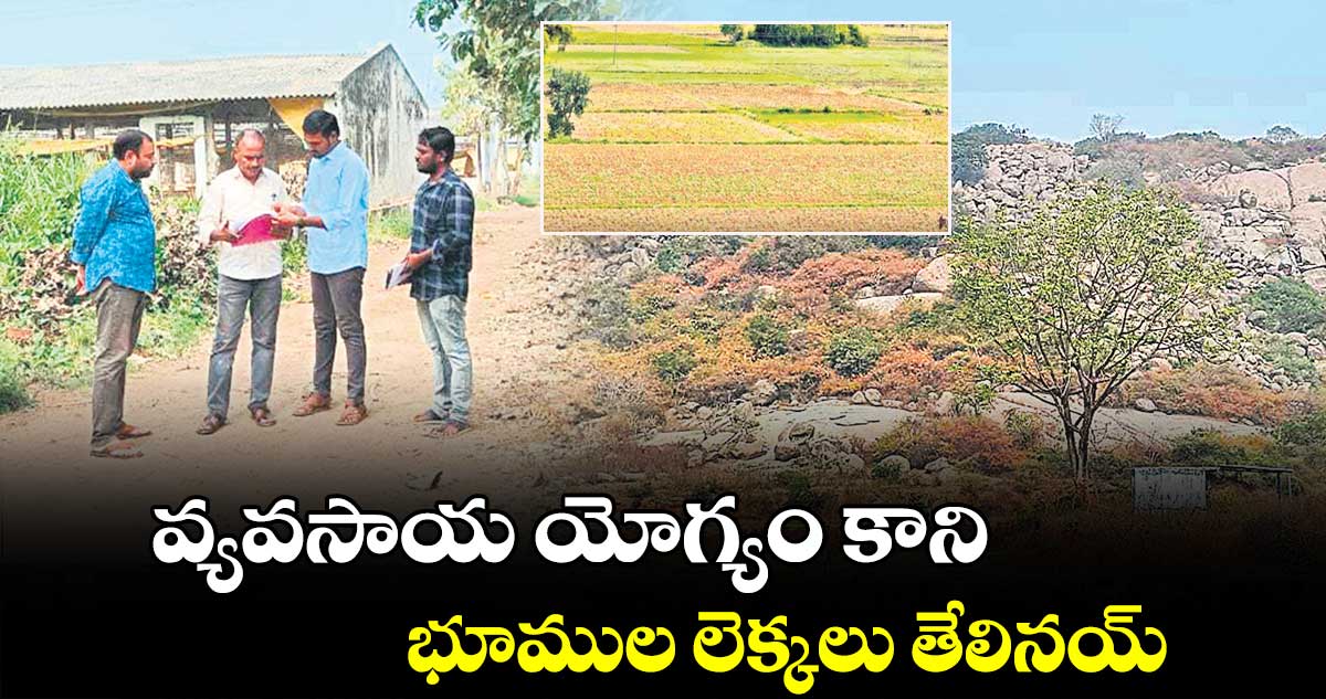 వ్యవసాయ యోగ్యం కాని భూముల లెక్కలు తేలినయ్‌‌‌‌‌‌‌‌‌‌‌‌‌‌‌‌ 