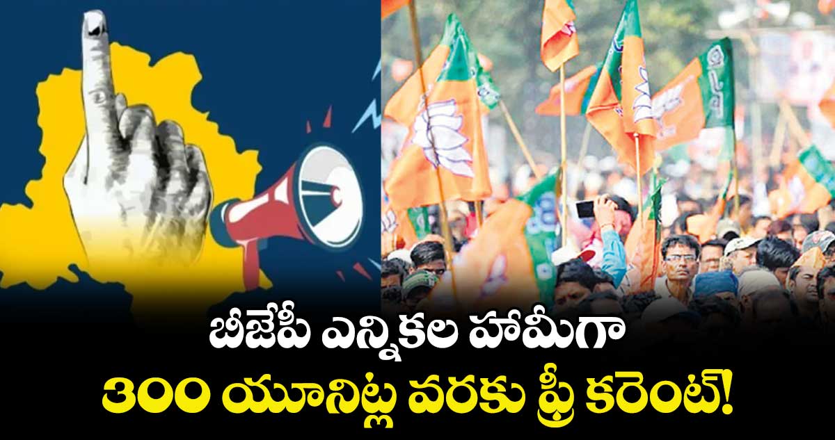 బీజేపీ ఎన్నికల హామీగా..300 యూనిట్ల వరకు ఫ్రీ కరెంట్!