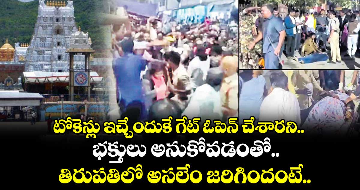 టోకెన్లు ఇచ్చేందుకే గేట్ ఓపెన్ చేశారని భక్తులు అనుకోవడంతో.. తిరుపతిలో అసలేం జరిగిందంటే..