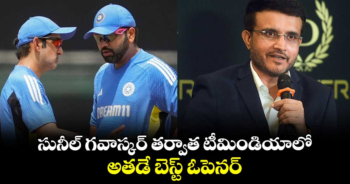 Sourav Ganguly: సునీల్ గవాస్కర్ తర్వాత టీమిండియాలో అతడే బెస్ట్ ఓపెనర్: గంగూలీ