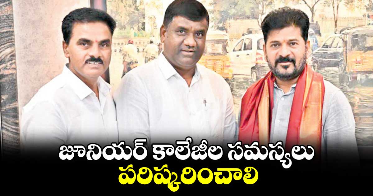 జూనియర్ కాలేజీల సమస్యలు పరిష్కరించాలి