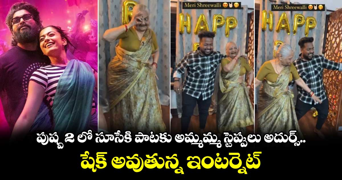 Viral Video: పుష్ప 2 లో  సూసేకీ పాటకు అమ్మమ్మ స్టెప్పులు అదుర్స్​.. షేక్​ అవుతున్న ఇంటర్నెట్​