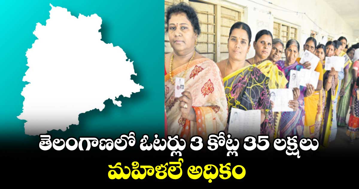 తెలంగాణలో ఓటర్లు 3 కోట్ల 35 లక్షలు..మహిళలే అధికం 