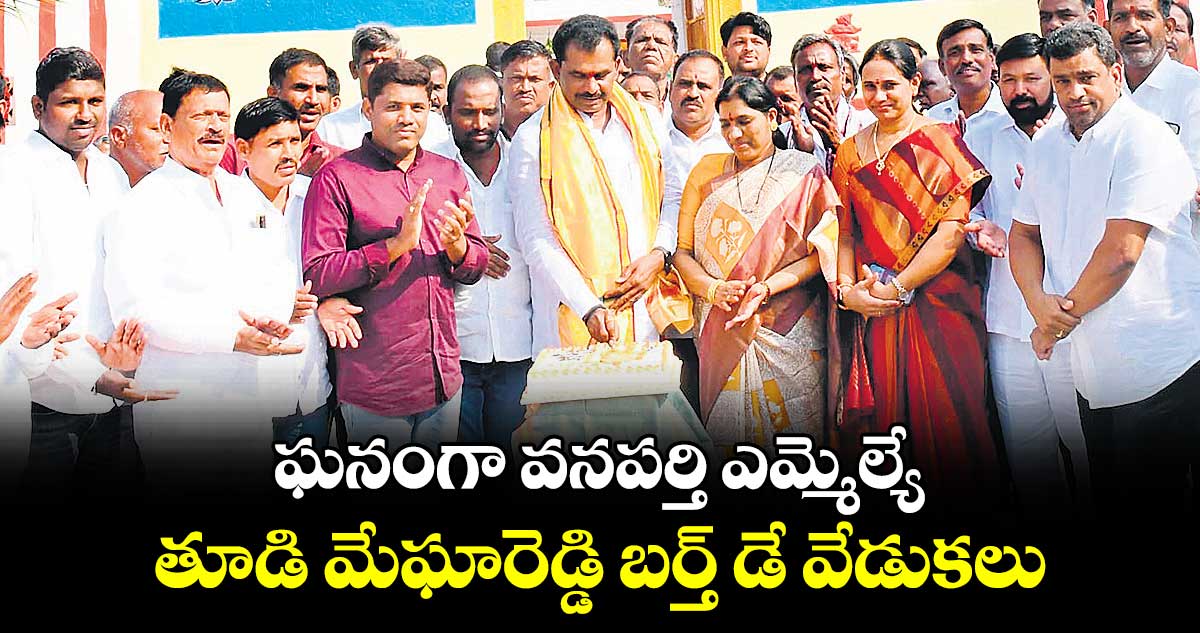 ఘనంగా వనపర్తి ఎమ్మెల్యే తూడి మేఘారెడ్డి బర్త్ ​డే వేడుకలు