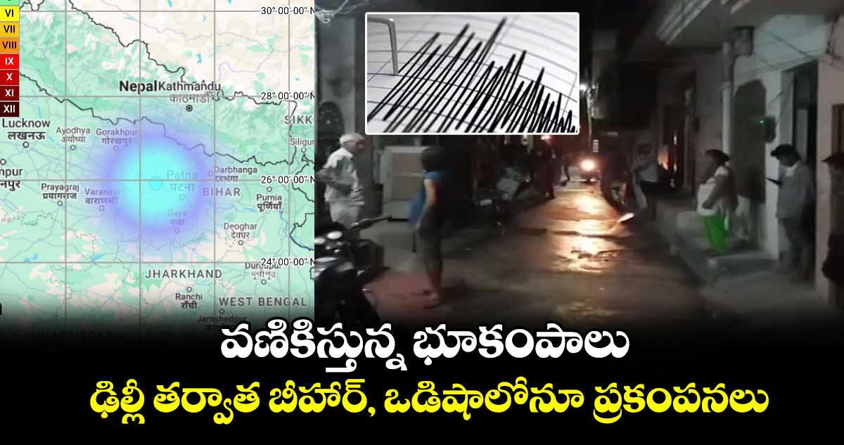 Earthquake: వణికిస్తున్న భూకంపాలు.. ఢిల్లీ తర్వాత బీహార్, ఒడిషాలోనూ ప్రకంపనలు