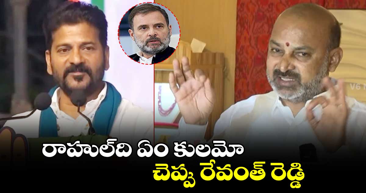 రాహుల్‌ది ఏం కులమో చెప్పు రేవంత్ రెడ్డి: బండి సంజయ్