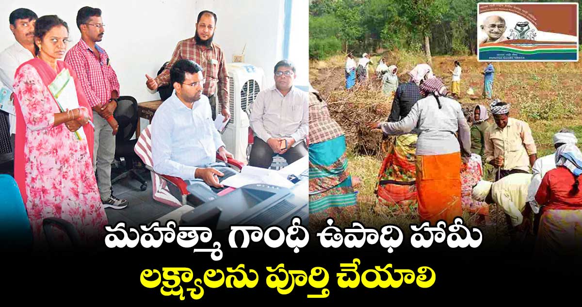 మహాత్మా గాంధీ ఉపాధి హామీ లక్ష్యాలను పూర్తి చేయాలి : కలెక్టర్ సంతోష్