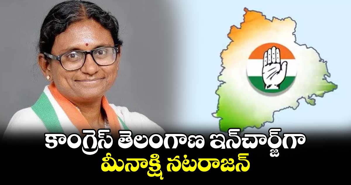 కాంగ్రెస్ తెలంగాణ ఇన్​చార్జ్​గా మీనాక్షి నటరాజన్ 