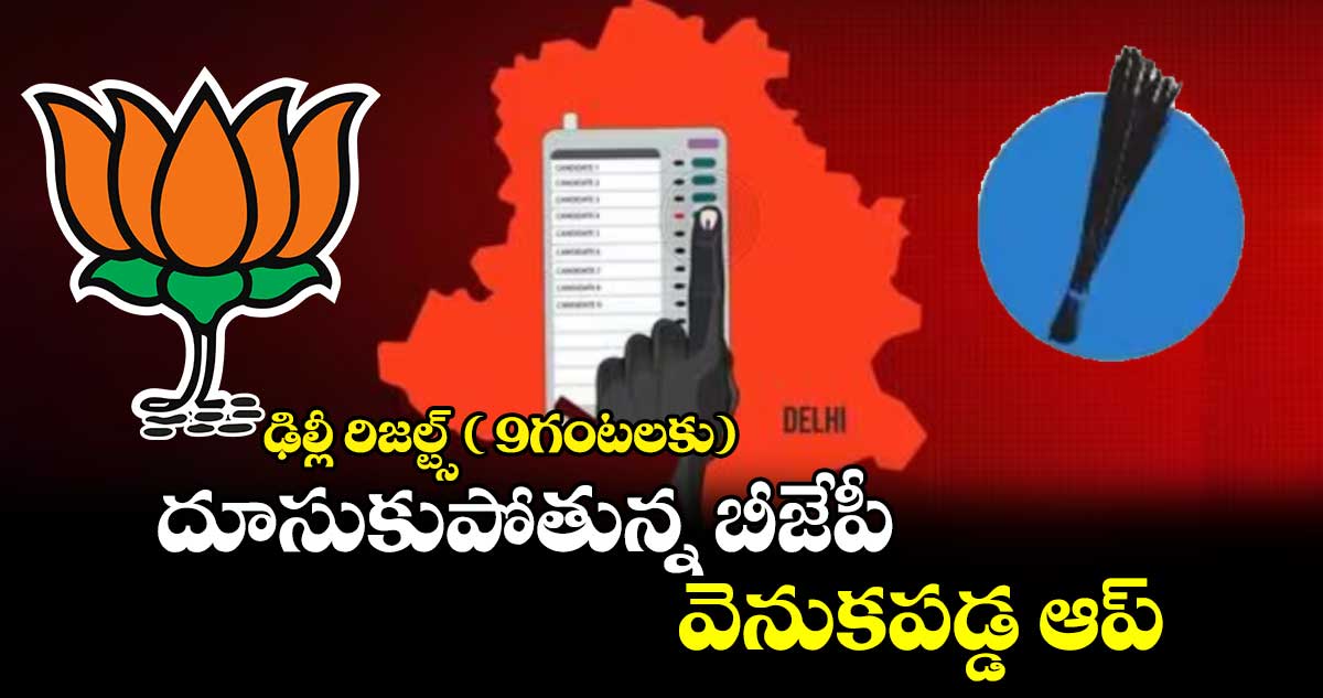 ఢిల్లీ రిజల్ట్స్​ ( 9గంటలకు):  దూసుకుపోతున్న బీజేపీ.. వెనుకపడ్డ ఆప్​ 