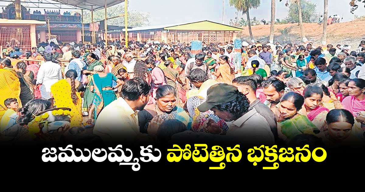  జములమ్మకు పోటెత్తిన భక్తజనం