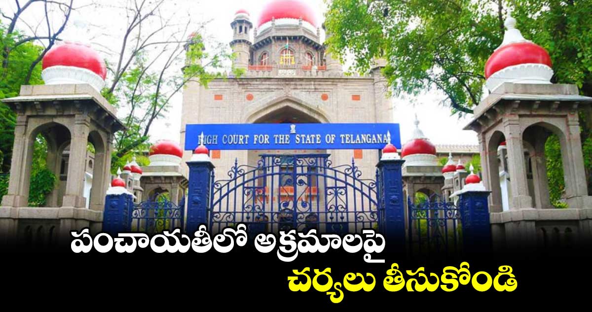 పంచాయతీలో అక్రమాలపై చర్యలు తీసుకోండి : హైకోర్టు